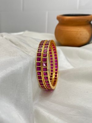 Ruby Stone Bangles