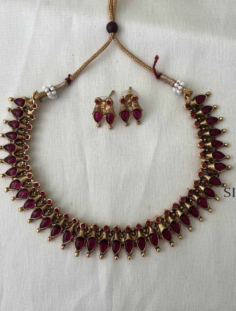 Ruby Stone Necklace DIVIN00883