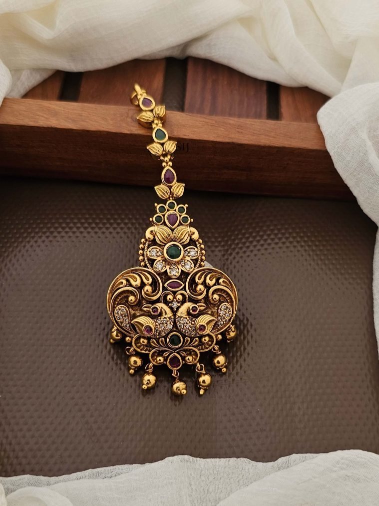 Antique Dual Peacock Tikka CHEITK03084