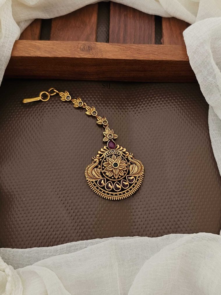 Antique Dual Peacock Tikka CHEITK03087