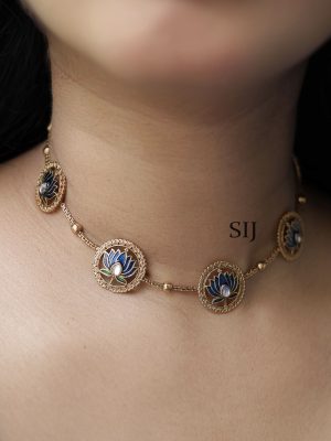 Sapphire Lotus Necklace VARIC01161