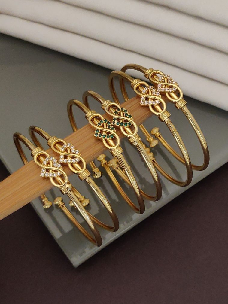 Set Of 3 Gold Plated Openable Bracelet Bangle ABDIB02262