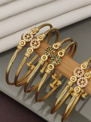 Set Of 3 Gold Plated Openable Bracelet Bangle ABDIB02265