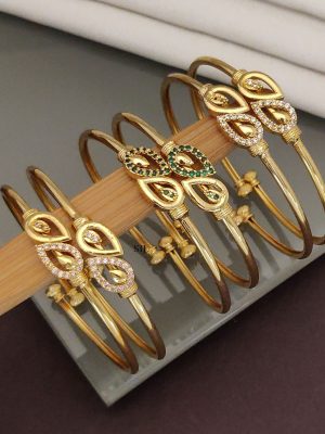 Set Of 3 Gold Plated Openable Bracelet Bangle ABDIB02266