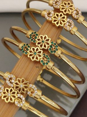 Set Of 3 Gold Plated Openable Bracelet Bangle ABDIB02267