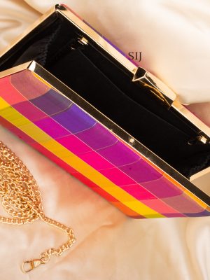 Tanjore Painted Silk Clutch Bag ALAIO00044