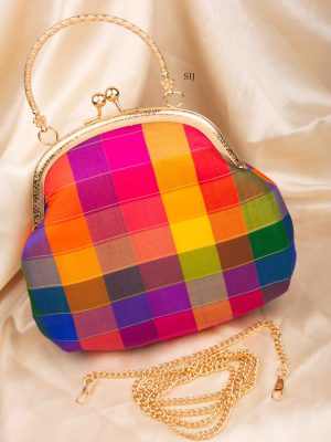 Tanjore Painted Silk Clutch Bag ALAIO00045