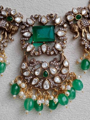 Victorian Green Beads Necklace SPAIN02617