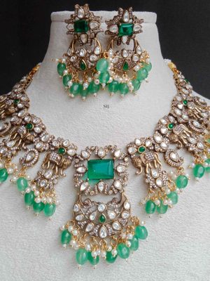 Victorian Green Beads Necklace SPAIN02617