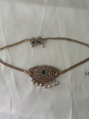 White And Green Stone Choker DIVIC00893