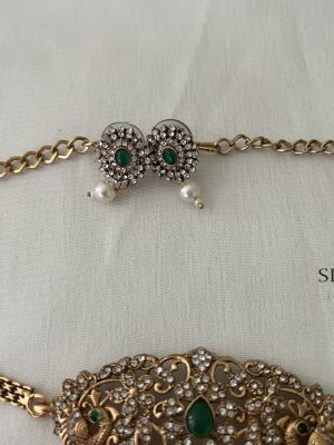 White And Green Stone Choker DIVIC00893