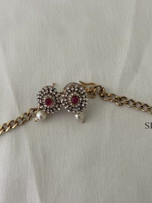 White And Ruby Stone Choker DIVIC00892