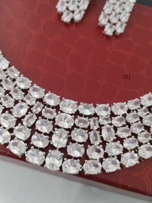 White Stone Bridal Necklace DEVIN00713