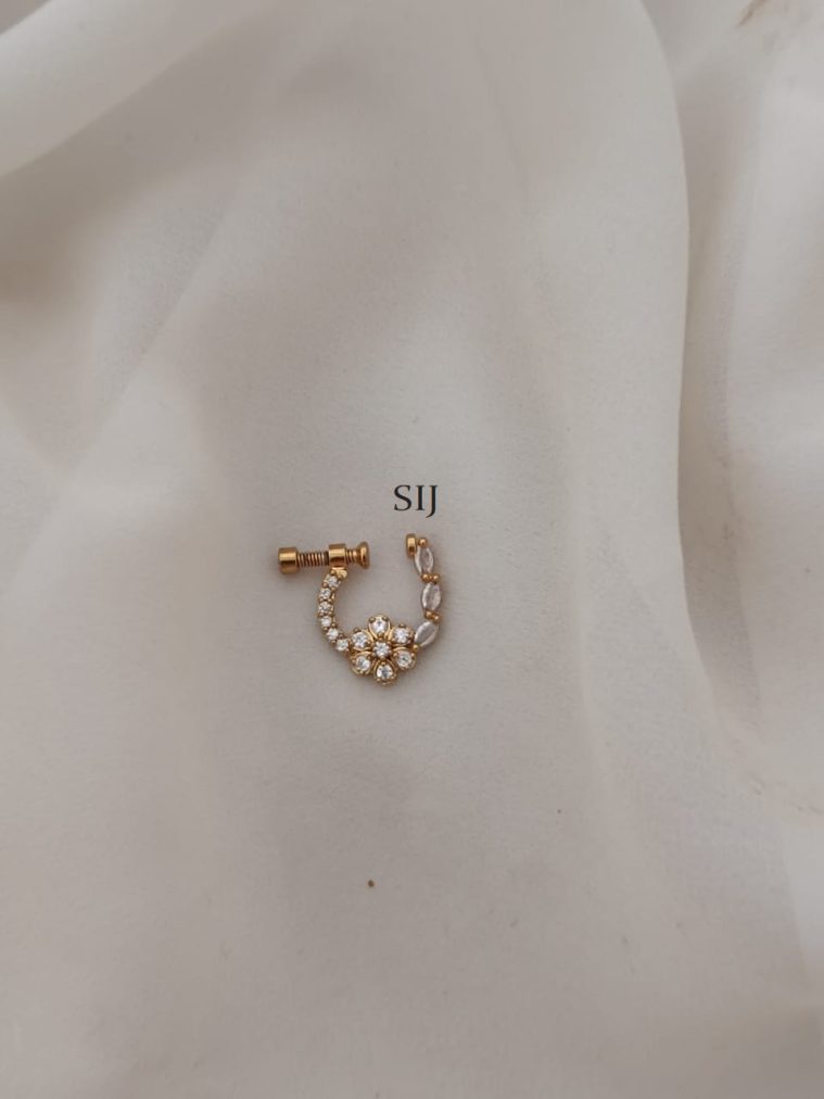 White Stone Bridal Nose Ring ARJIPN02669