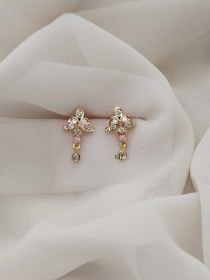 White Stone Earrings ARJIE02639