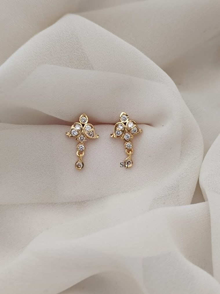 White Stone Earrings ARJIE02639
