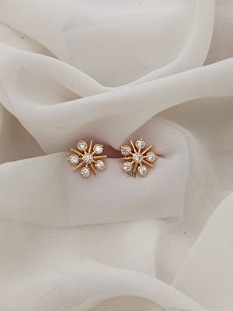White Stone Earstuds