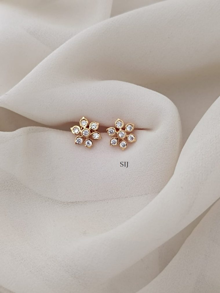 White Stone Earstuds