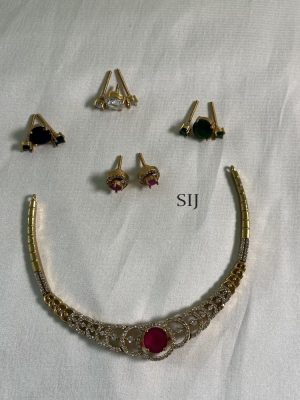 White Stone Interchangeable Necklace DIVIN00836