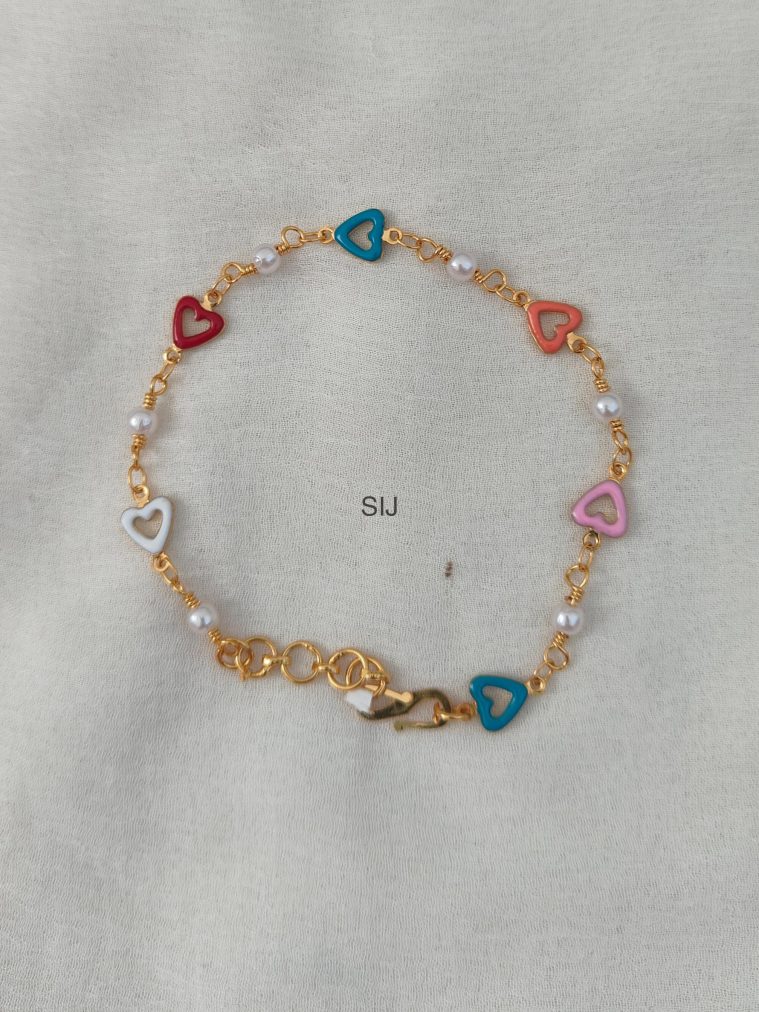 Heart Shape Enamel Bracelet DHEIB02638