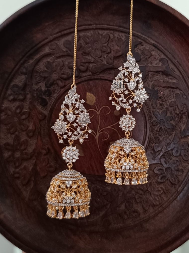Kushboo Inspired AD Stone Jhumkas ARJIE02828