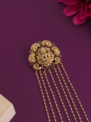 Lakshmi Gold Beads Hanging Jadai Billai AADIHA01503
