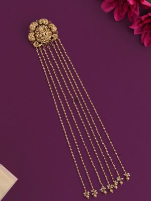 Lakshmi Gold Beads Hanging Jadai Billai AADIHA01503