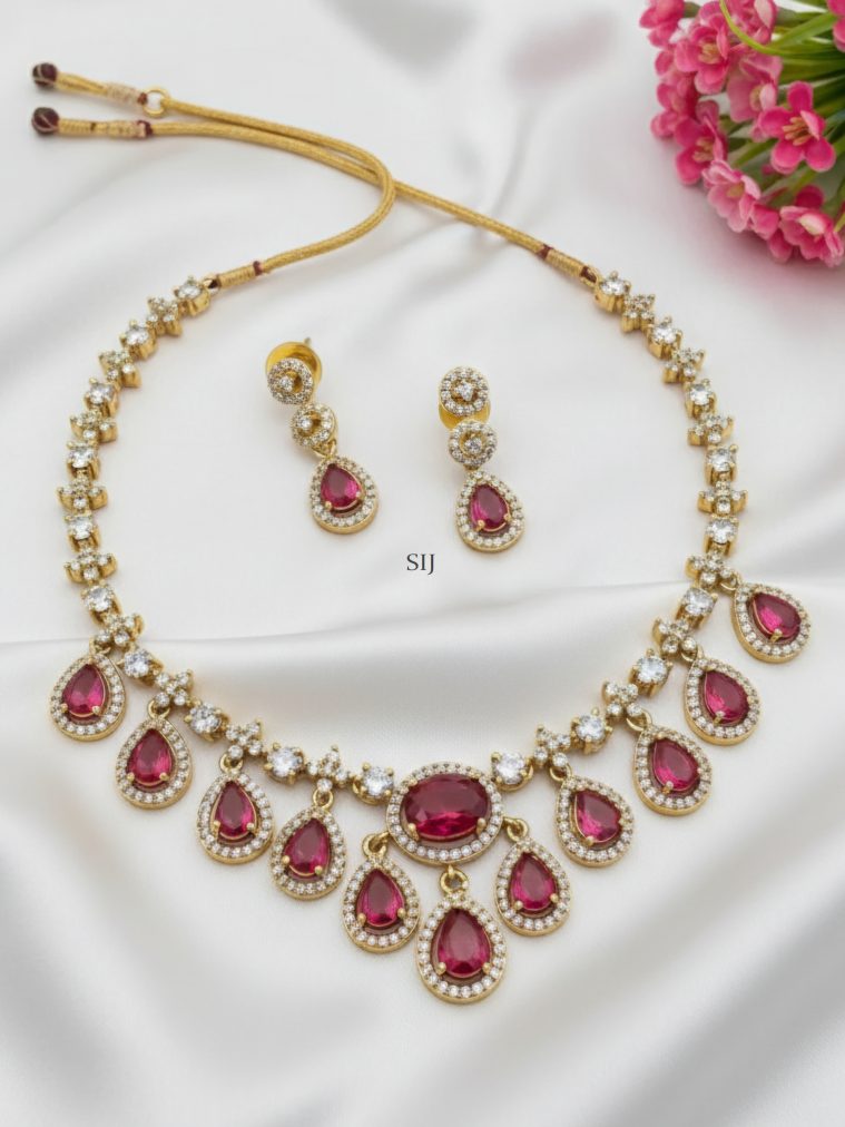 Ruby AD Stone Necklace DAJIN00446